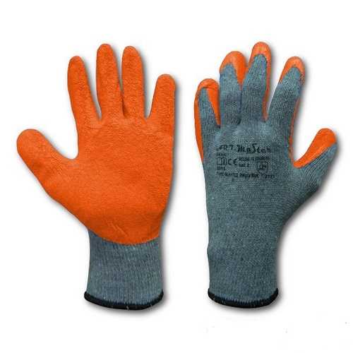 orange cotton gloves