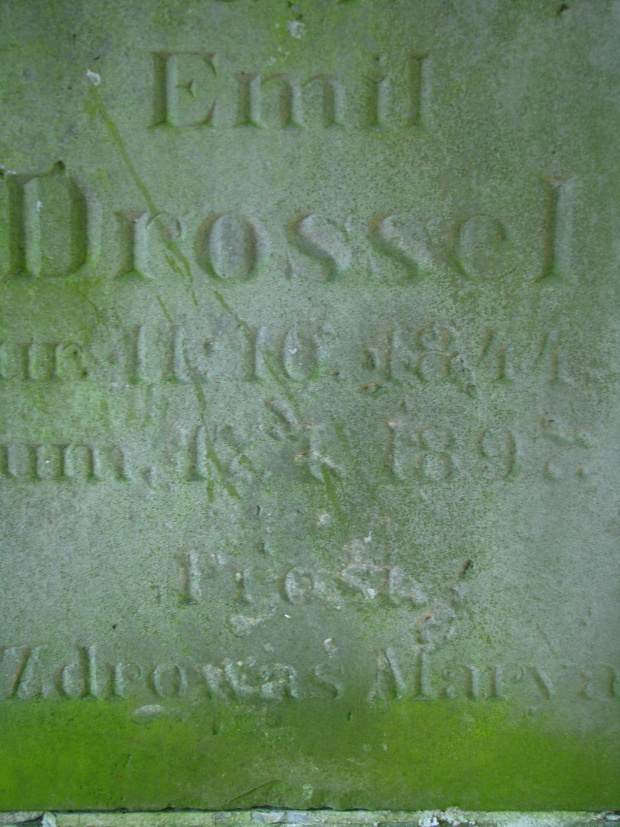 Emil Drossel nagrobek na cm. w Gieczu