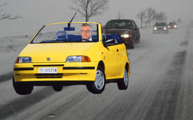 Ryszard Czarnecki w kabriolecie