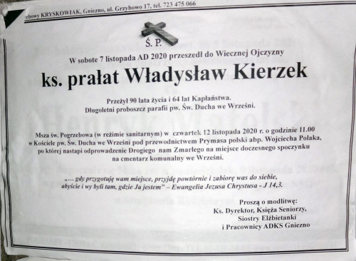 Klepsydra ks. prałat Władysław Kierzek