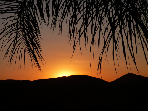Zachód słońca w Opuwo