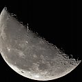 Zdjęcie wykonane przez teleskop SkyMax 127 lustrzanką Pentax KP. #teleskop #SkyMax127 #Mak127 #Pentax #astrofotografia #Moon #Księżyc #Astro #astrofoto #luna #satelita #kosmos #kratery