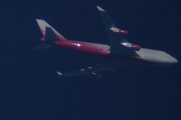 Zdjęcie wykonane przez teleskop Bresser SkyLux 700/70 i telekonwerter 2X Vivitar lustrzanką Pentax K-S1. Crop. #teleskop #Bresser #SkyLux #Pentax #KS1 #Lotnictwo #RNAV #Spotting #ExtremeSpotting #przelotówki